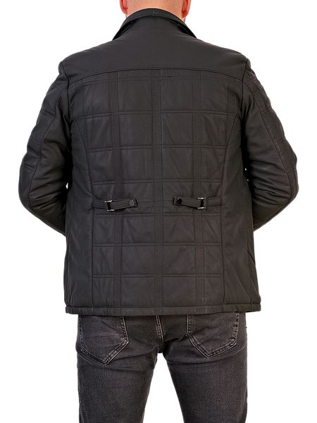 Чоловіча шкіряна куртка EZ-210 Lacivert Tafta M EZ-210-M фото