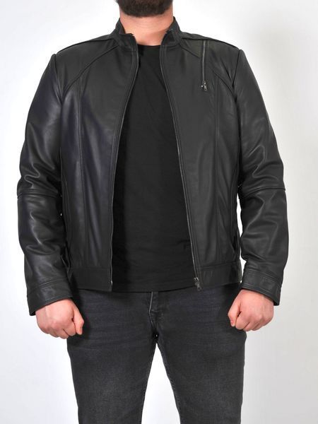 Чоловіча шкіряна куртка Epica EZ-022 чорна EZ-022-5XL фото