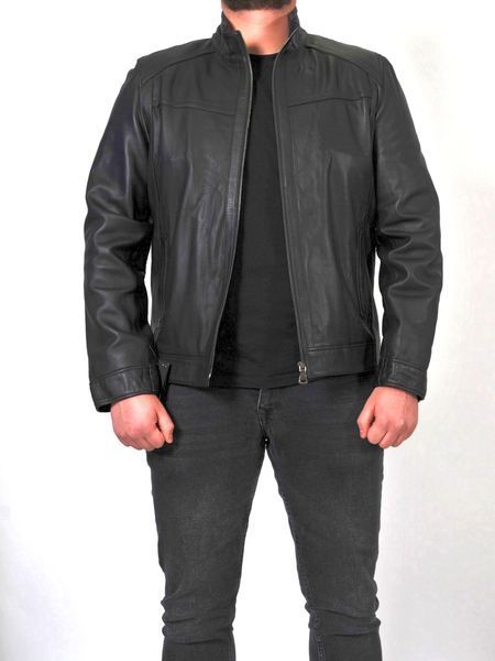 Чоловіча шкіряна куртка Epica EZ-021 чорна EZ-021-L фото