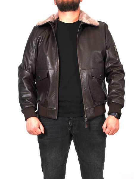 Чоловіча шкіряна куртка Epica EZ-032 коричнева EZ-032-2XL фото