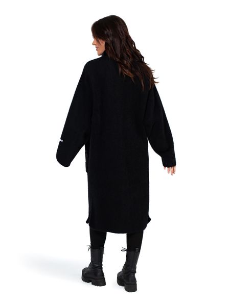 Жіноче пальто альпака Epica KRC-1101 M Чорне KRC-1101-M Чорне фото