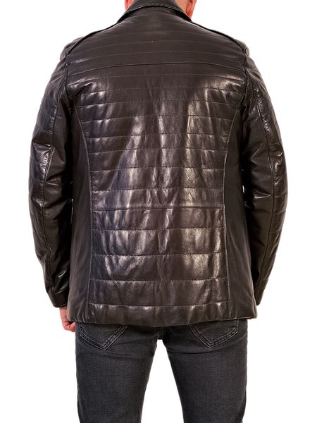 Чоловіча шкіряна куртка Epica EZ-012 S чорна EZ-012-S фото
