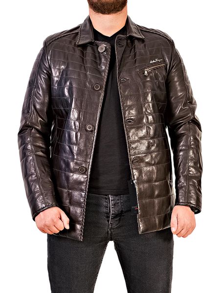 Мужская кожаная куртка Epica EZ-012 S черная EZ-012-S фото