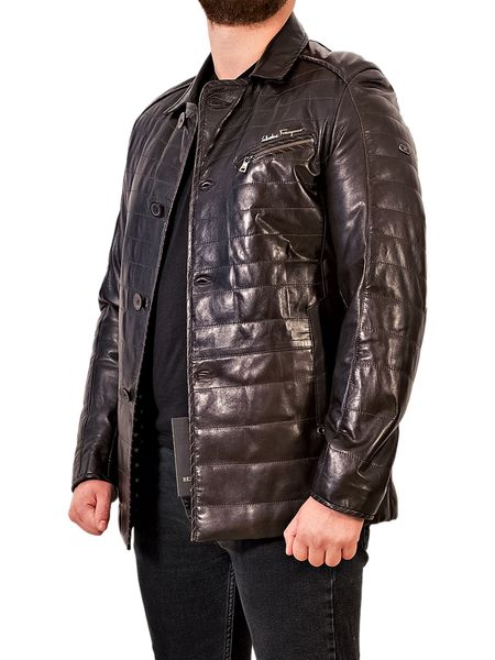 Чоловіча шкіряна куртка Epica EZ-012 S чорна EZ-012-S фото