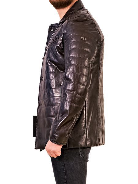 Чоловіча шкіряна куртка Epica EZ-012 чорна EZ-012-M фото