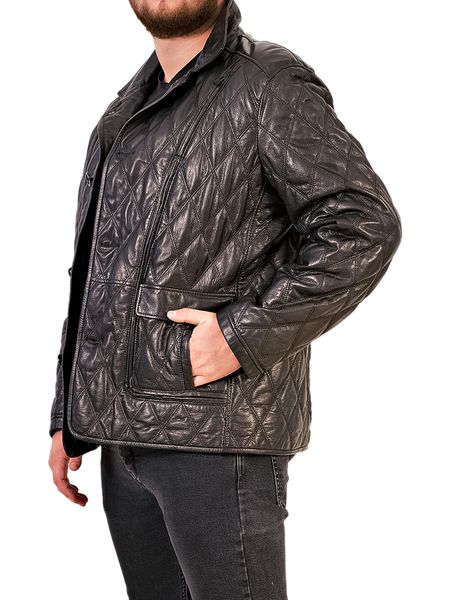 Чоловіча шкіряна куртка ZUH-E-103 2XL ZUH-E-103-2XL фото