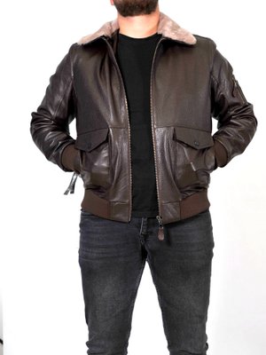 Чоловіча шкіряна куртка Epica EZ-032 M коричнева EZ-032-M фото
