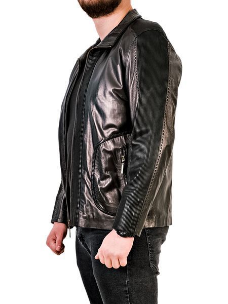 Мужская кожаная куртка Epica RON-GEPARD черная RON-GEPARD-XL фото