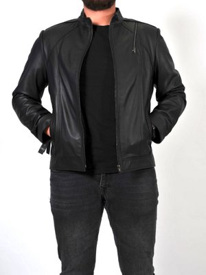 Чоловіча шкіряна куртка Epica EZ-022 XL чорна EZ-022-XL фото